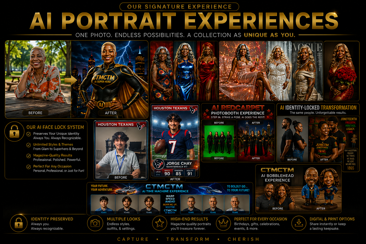 CTMCTM signature AI portrait experiences